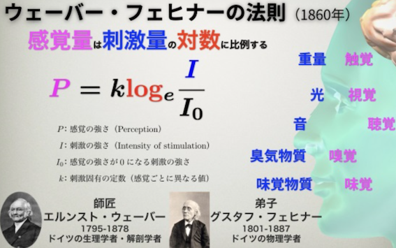ウェーバー・フェヒナーの法則