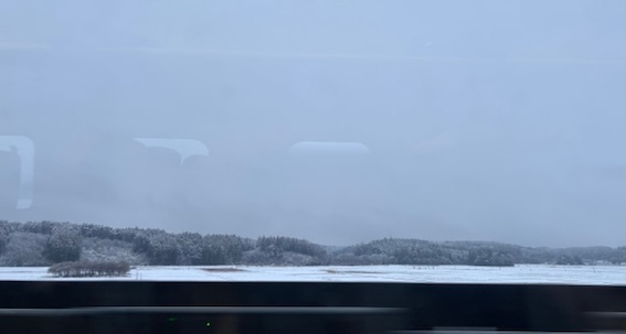 青森は雪でした